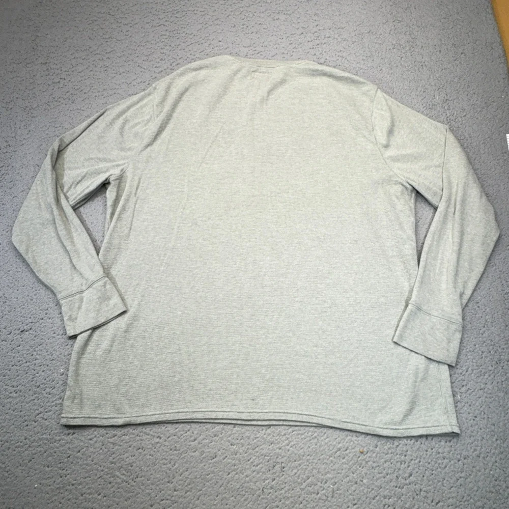 Polo Ralph Lauren Shirt Mens 3XL Gray Long Sleeve Pony Waffle Knit Thermal